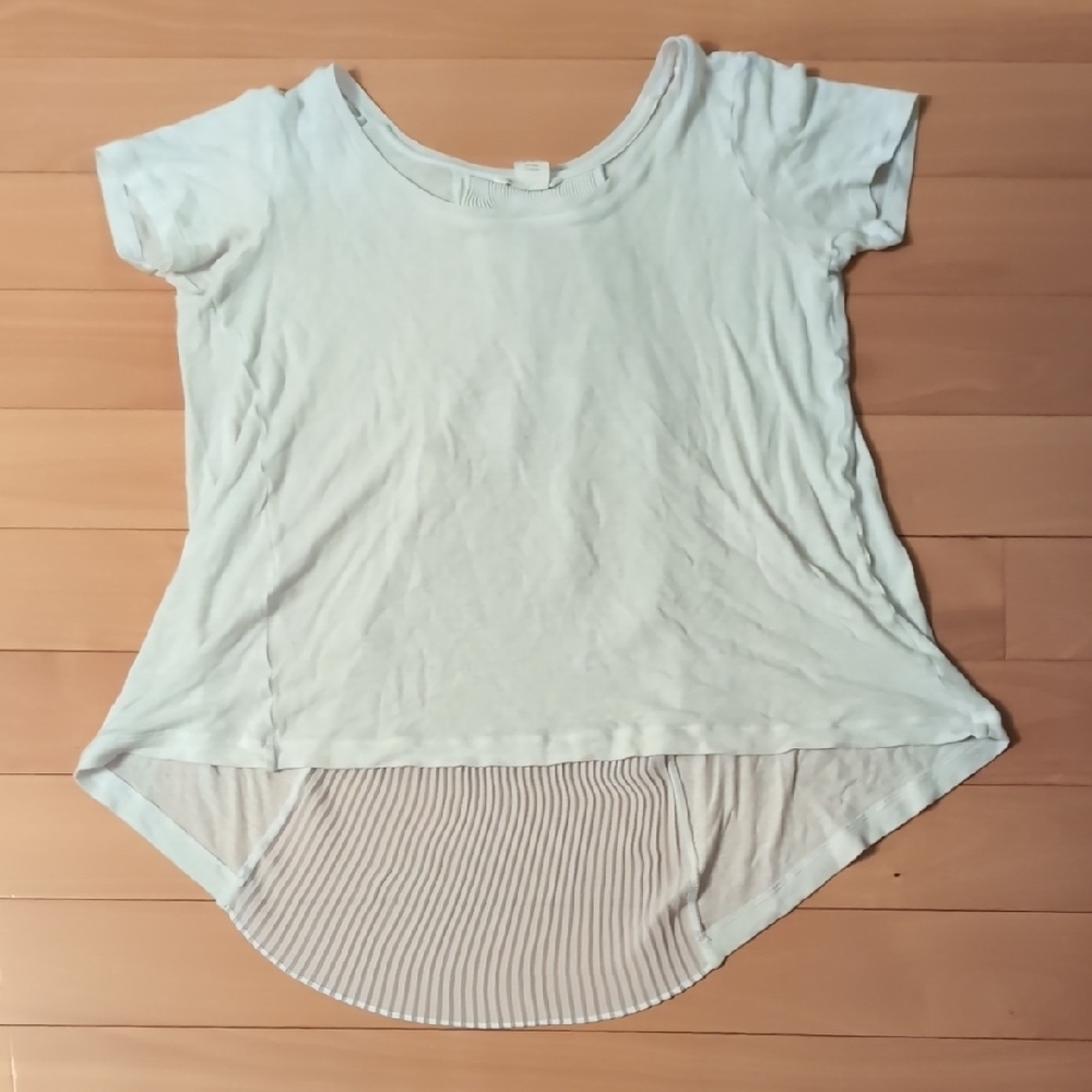White Sheer High-Low Top